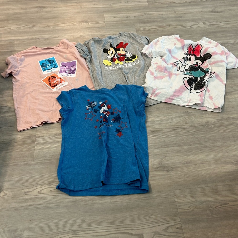 Disney Pink and Gray Mickey Mouse Tees Short Sleeve